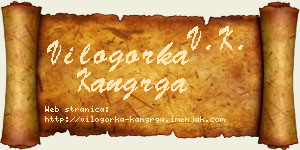 Vilogorka Kangrga vizit kartica
